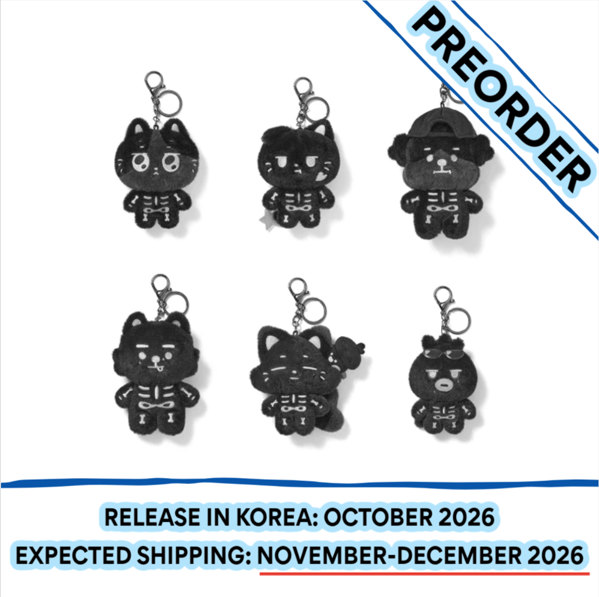 [PREORDER] [SHIPS IN NOV-DEC] ENHYPEN - 'SPOOKY ENCHIN' OFFICIAL MD - SPOOKY KEYRING (Member Choice)