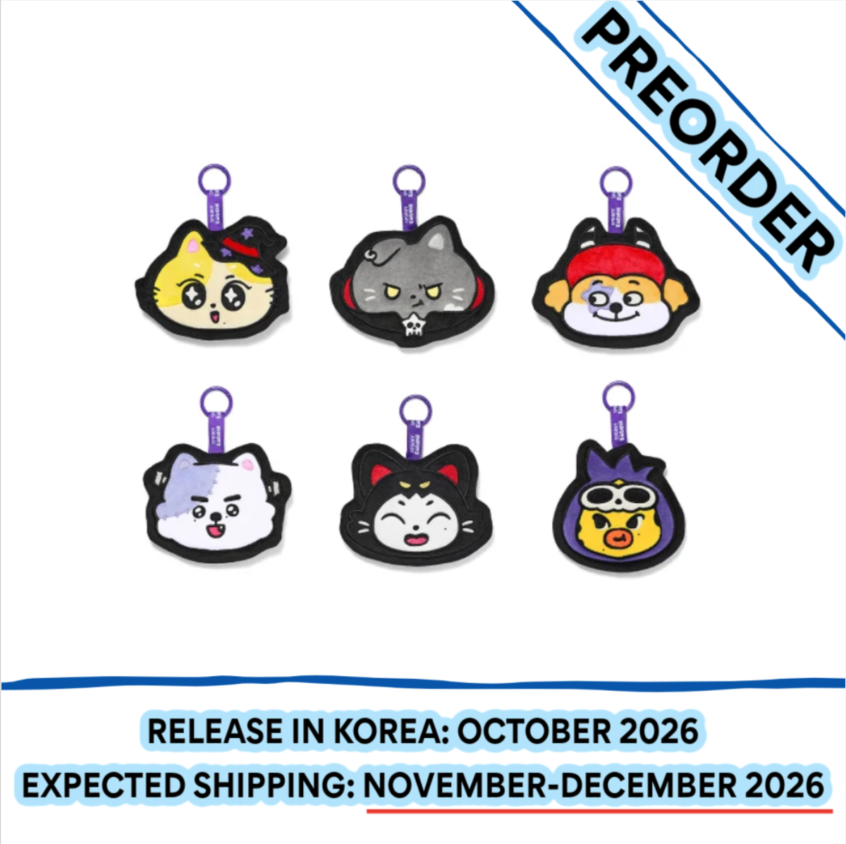 [PREORDER] [SHIPS IN NOV-DEC] ENHYPEN - 'SPOOKY ENCHIN' OFFICIAL MD - PLUSH POUCH KEYRING (Member Choice)