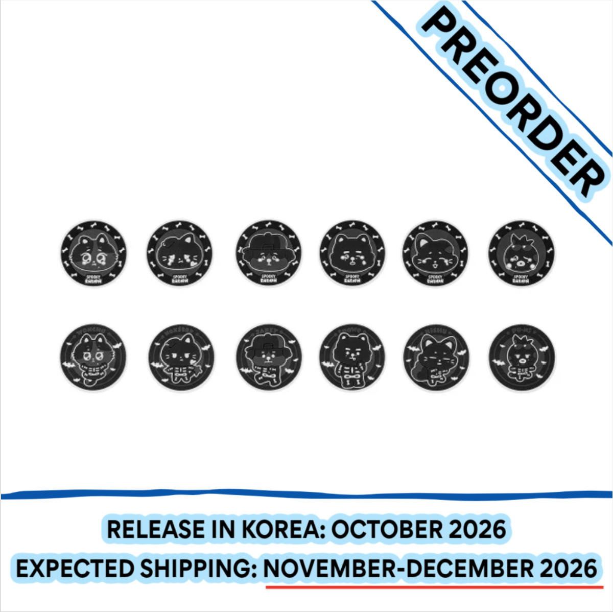 [PREORDER] [SHIPS IN NOV-DEC] ENHYPEN - 'SPOOKY ENCHIN' OFFICIAL MD - GLOW STICKER ROLL (MIDNIGHT)