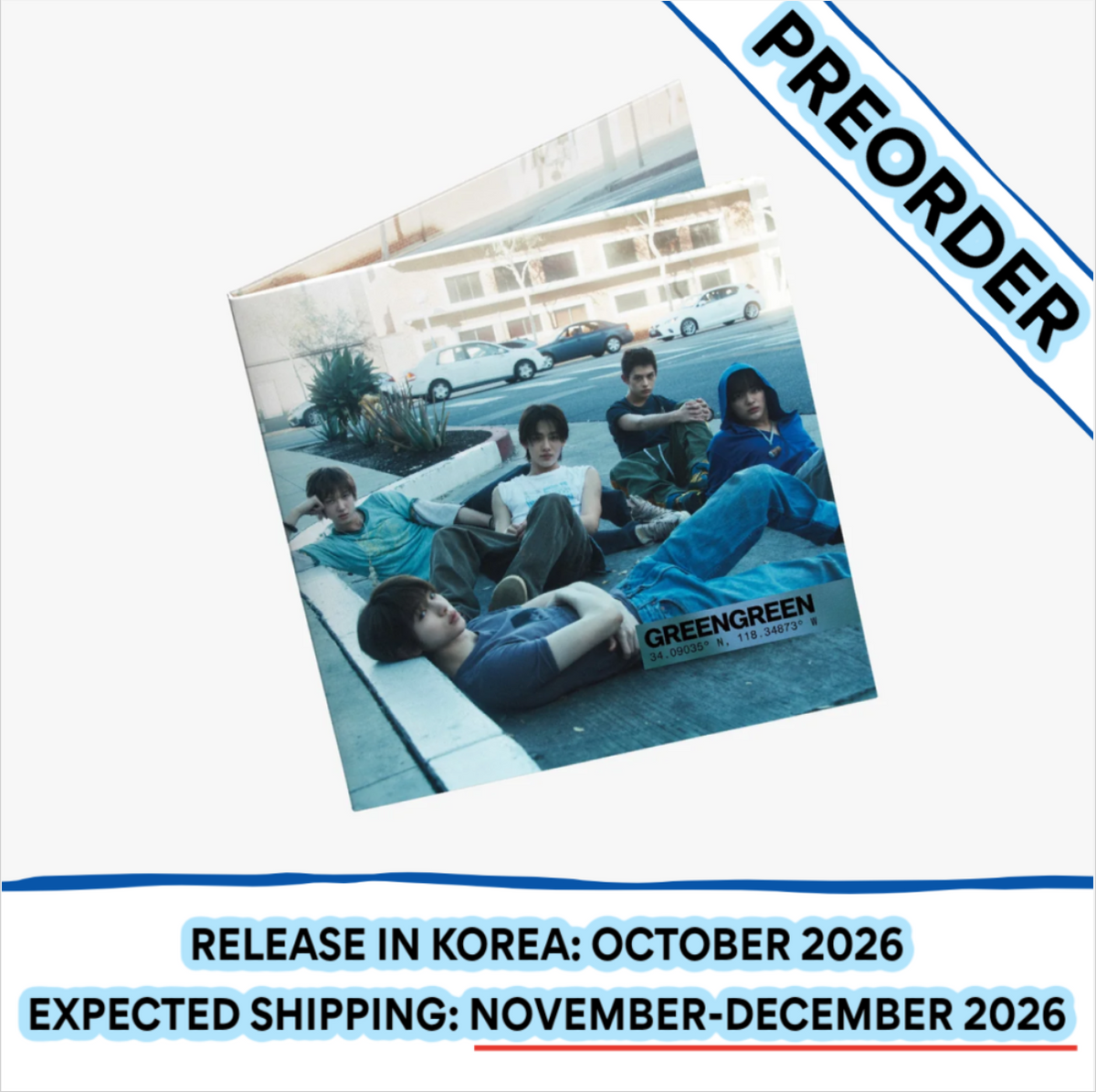 [PREORDER] [SHIPS IN NOV-DEC] CORTIS - GREENGREEN_PLAYEXTENDED 2nd EP Album - VINYL STREET Ver.
