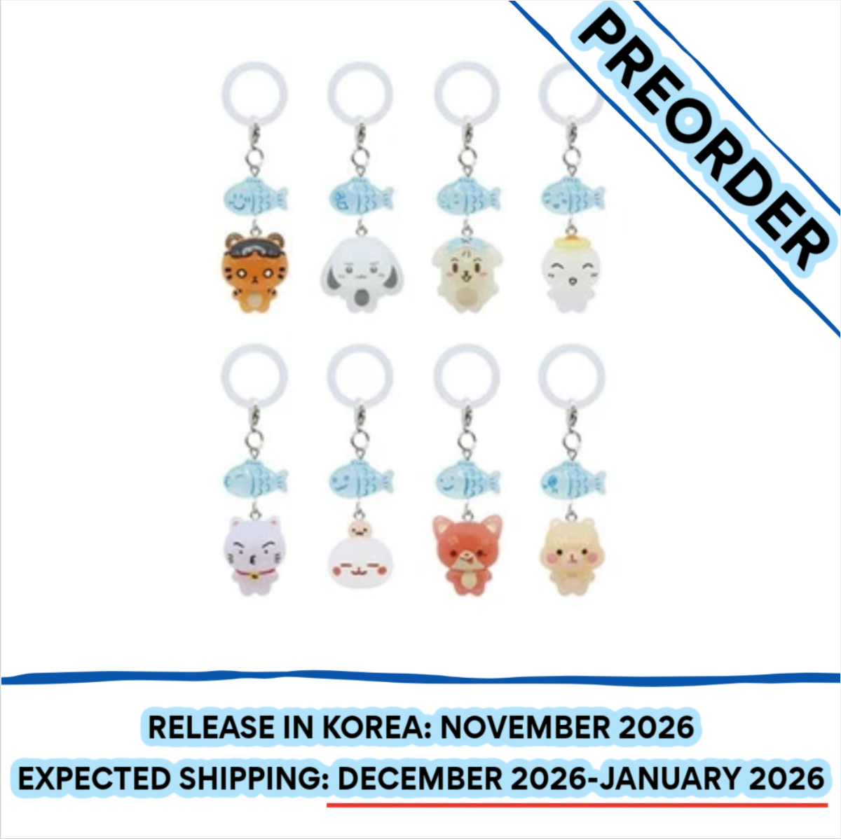 [PREORDER] [SHIPS IN DEC 2026-JAN 2027] ATEEZ - '8TH ANNIVERSARY EXHIBITION: BLUE DRIFT' OFFICIAL MD - LUCKY FISH CHARM (Member Choice)