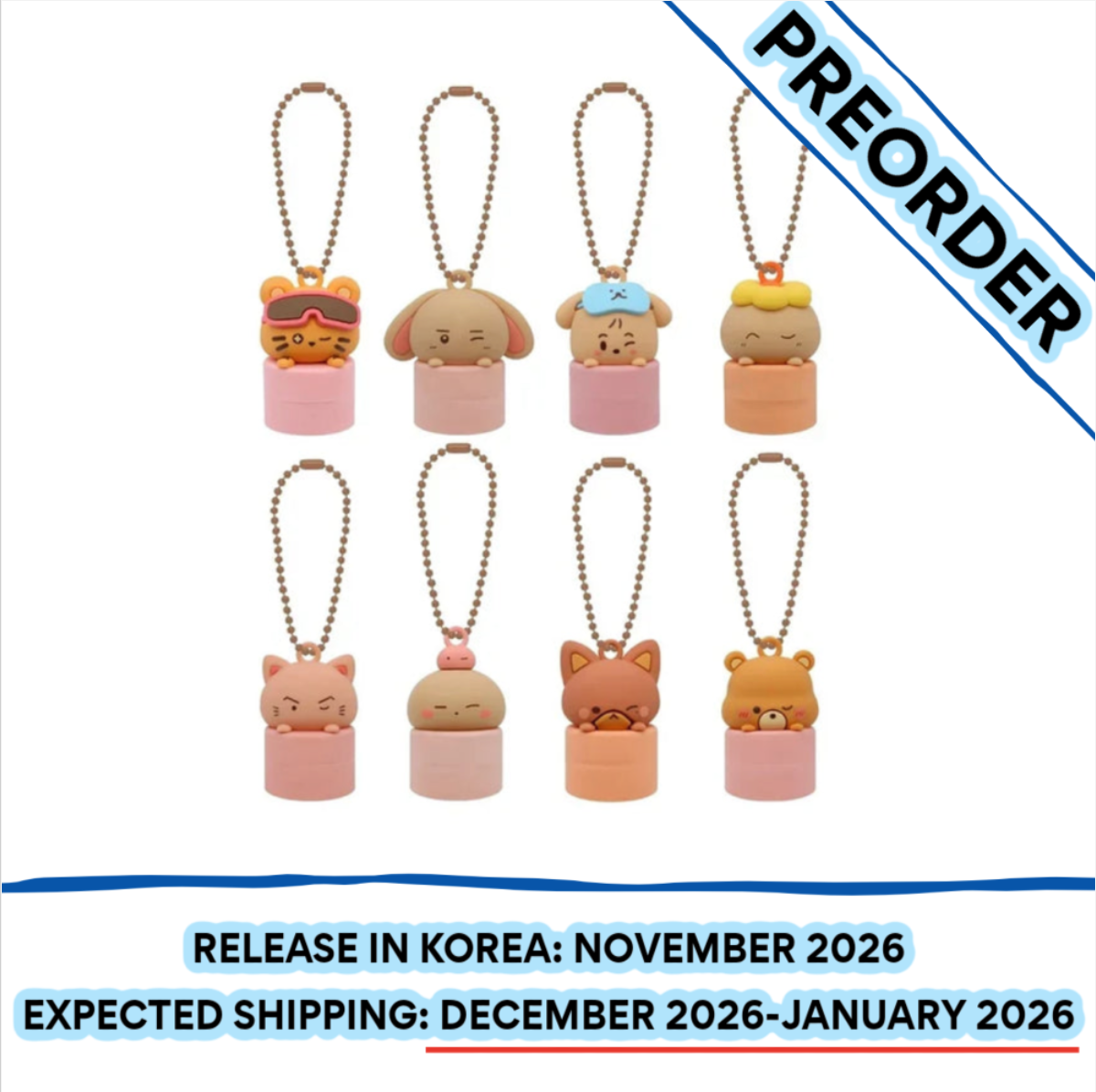 [PREORDER] [SHIPS IN DEC 2026-JAN 2027] ATEEZ - '8TH ANNIVERSARY EXHIBITION: BLUE DRIFT' OFFICIAL MD - LIP CAP KEYRING (RANDOM)