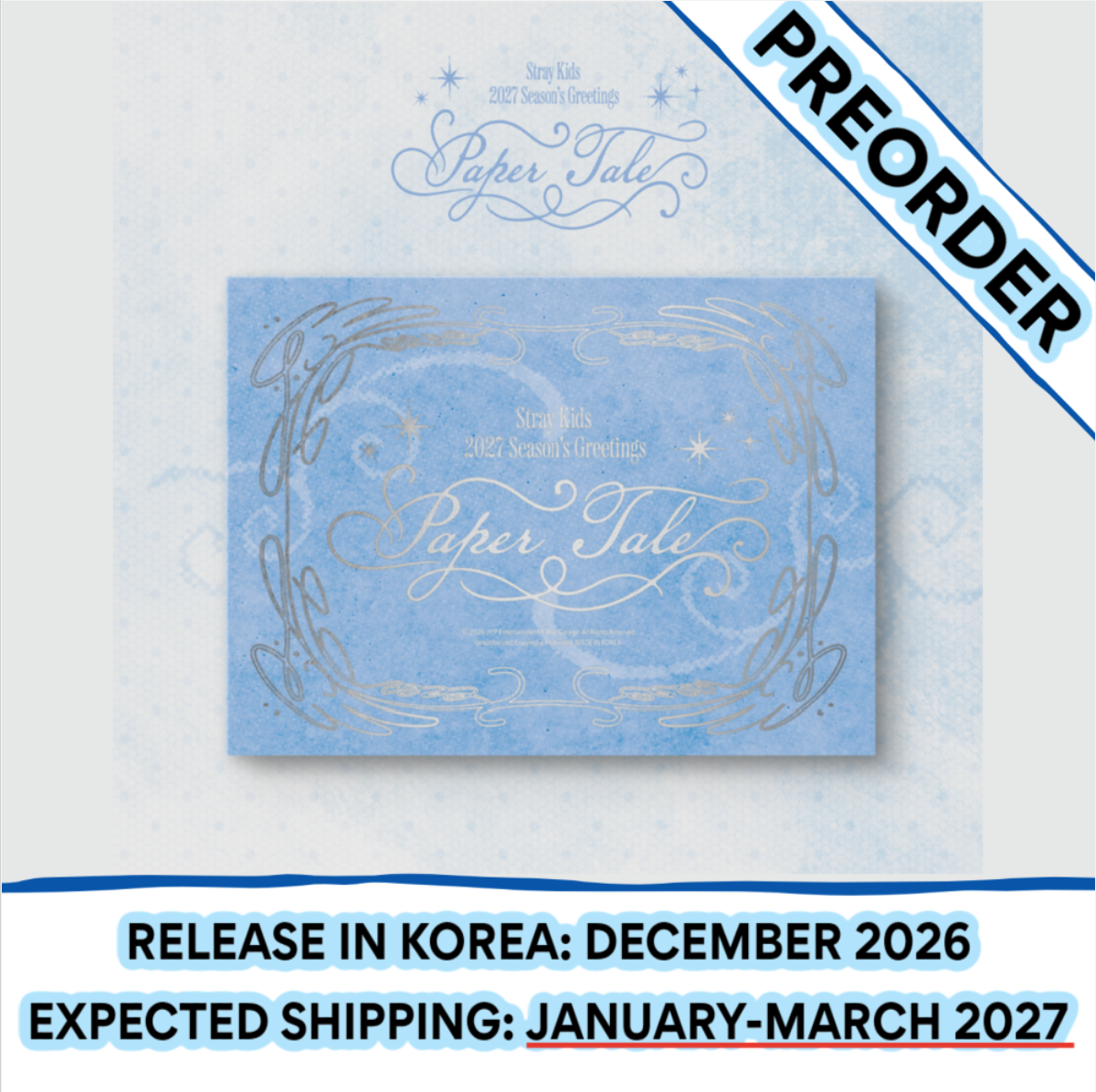 [PREORDER] [SHIPS IN JAN-MAR 2027] Stray Kids - 2027 SEASON'S GREETINGS [PAPER TALE] (POB Choice)