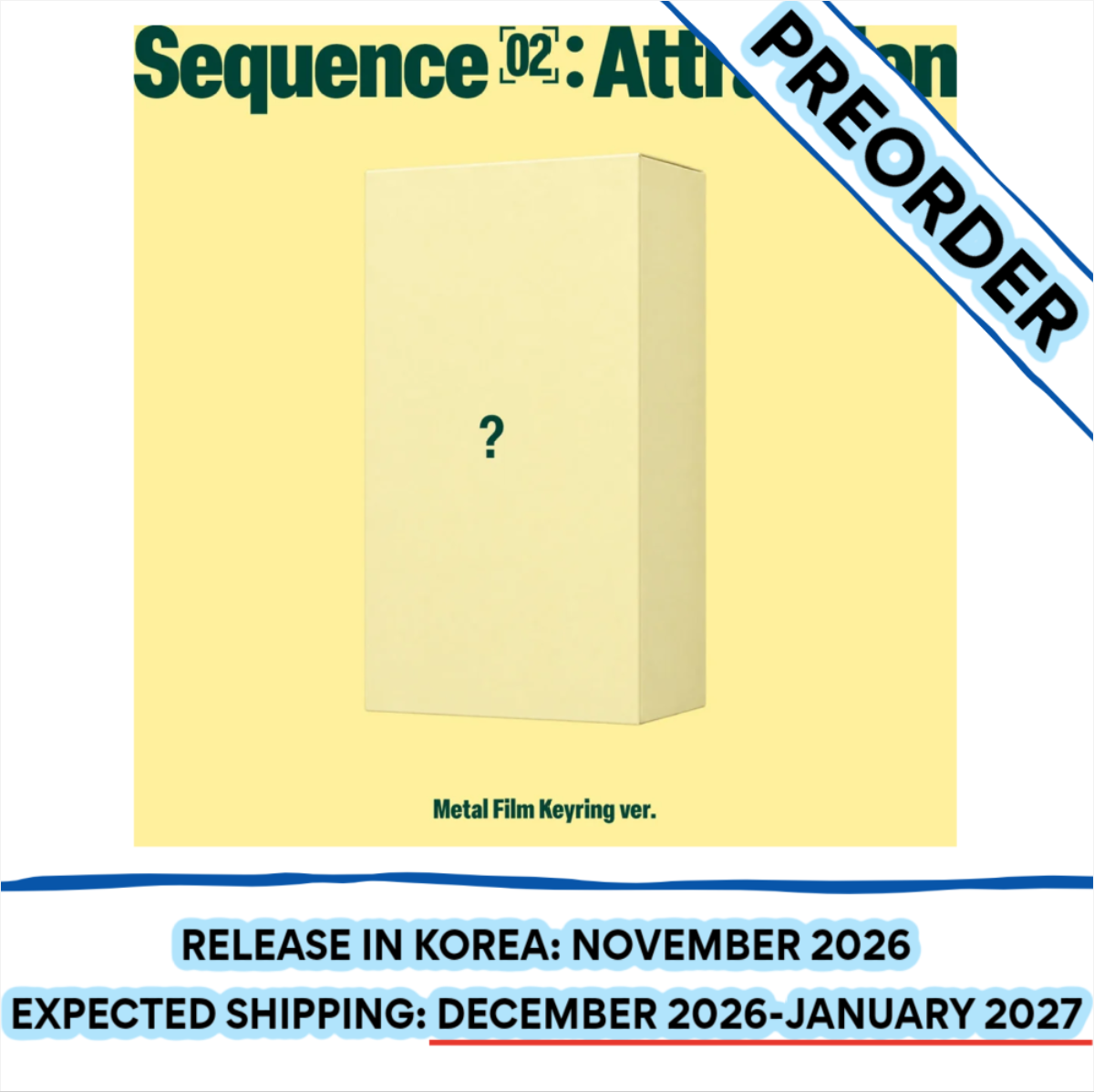 [PREORDER] [SHIPS IN DEC 2026-JAN 2027] AND2BLE - 'SEQUENCE 02 : ATTRACTION' 2ND MINI ALBUM METAL FILM KEYRING Ver.