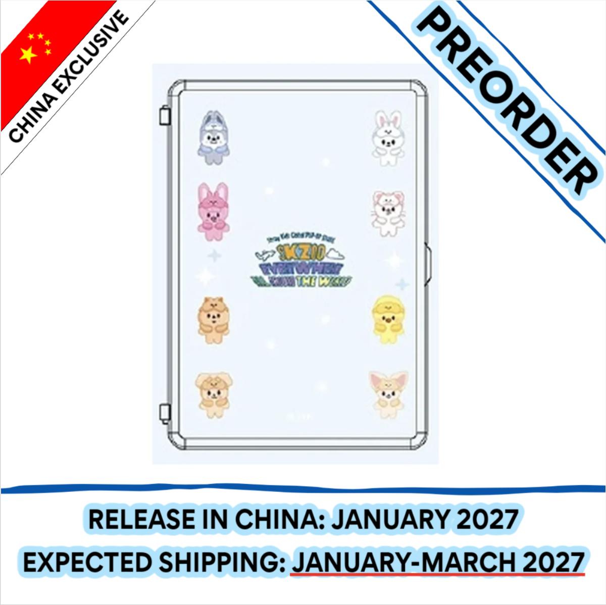 [PREORDER] [SHIPS IN JAN-MAR 2027] Stray Kids - [SKZOO EVERYWHERE ALL AROUND THE WORLD IN CHINA] OFFICIAL MD - PHONE CARD HOLDER