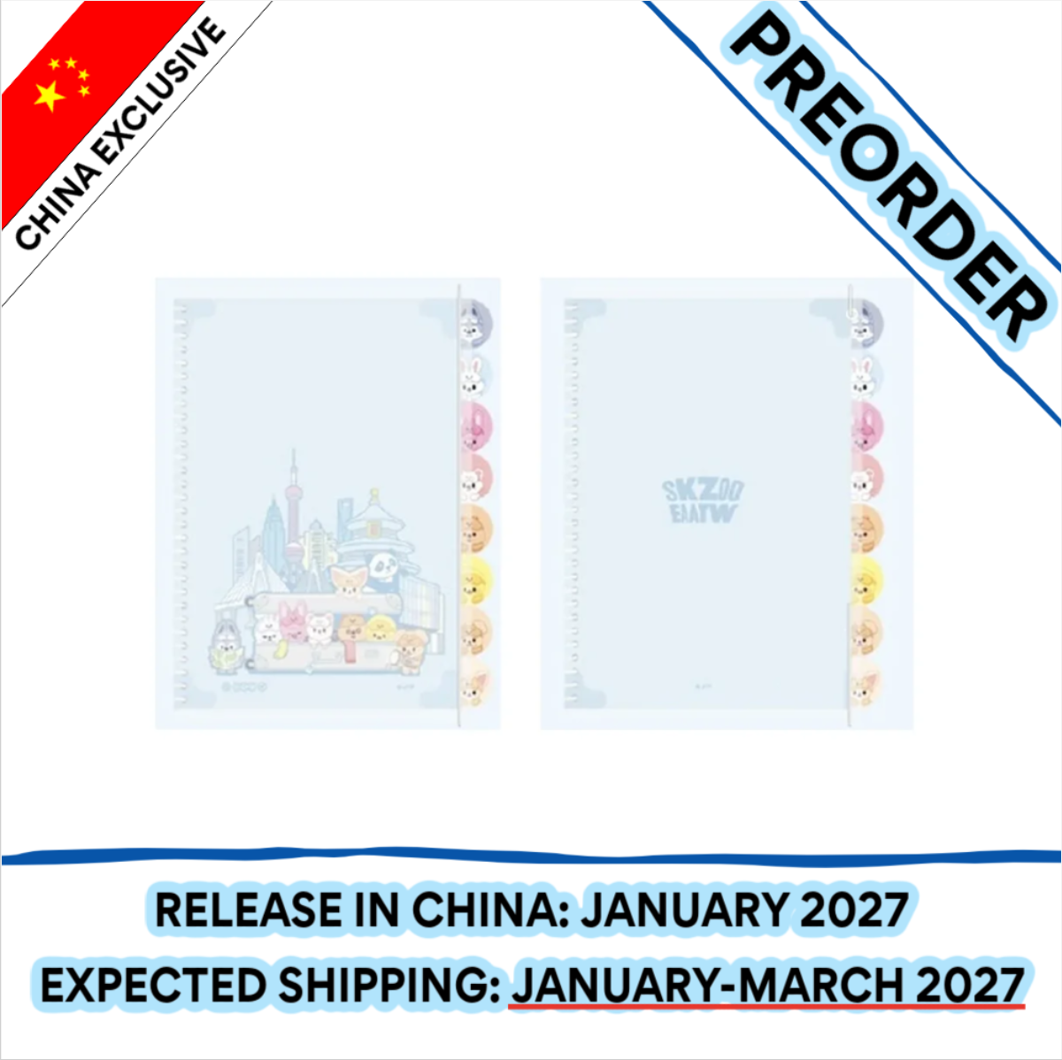 [PREORDER] [SHIPS IN JAN-MAR 2027] Stray Kids - [SKZOO EVERYWHERE ALL AROUND THE WORLD IN CHINA] OFFICIAL MD - INDEX NOTE
