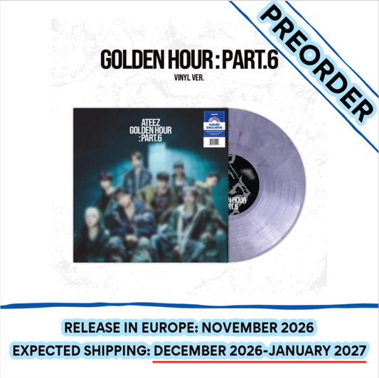 [PREORDER] [SHIPS IN DEC 2026-JAN 2027] ATEEZ - 'GOLDEN HOUR : PART.6' 15th Mini Album VINYL Ver. + hello82 Exclusive POB