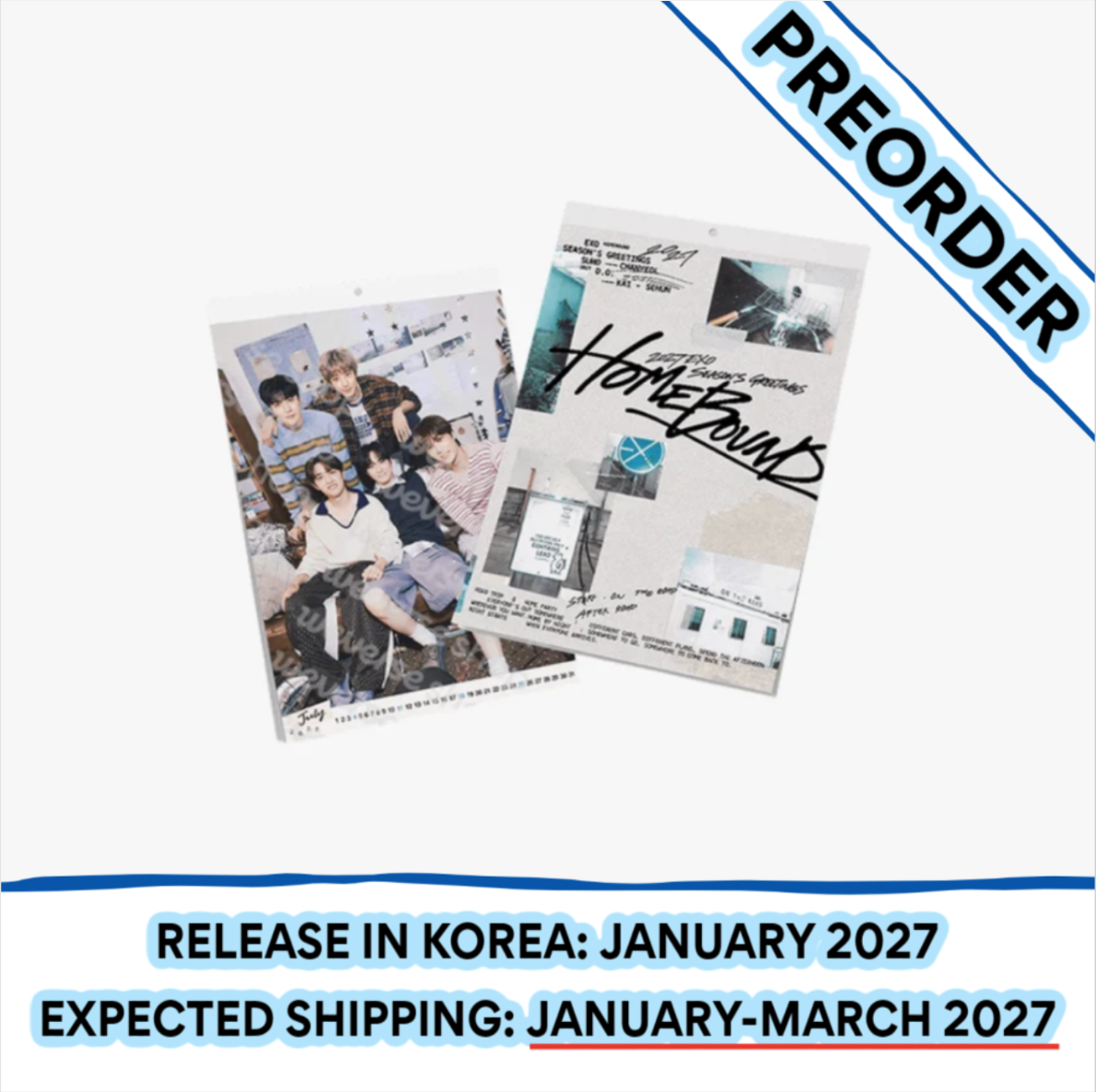 [PREORDER] [SHIPS IN JAN-MAR 2027] EXO - 2027 WALL CALENDAR
