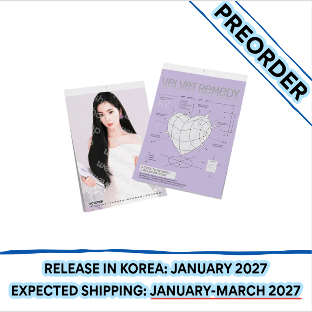 [PREORDER] [SHIPS IN JAN-MAR 2027] RED VELVET - 2027 WALL CALENDAR