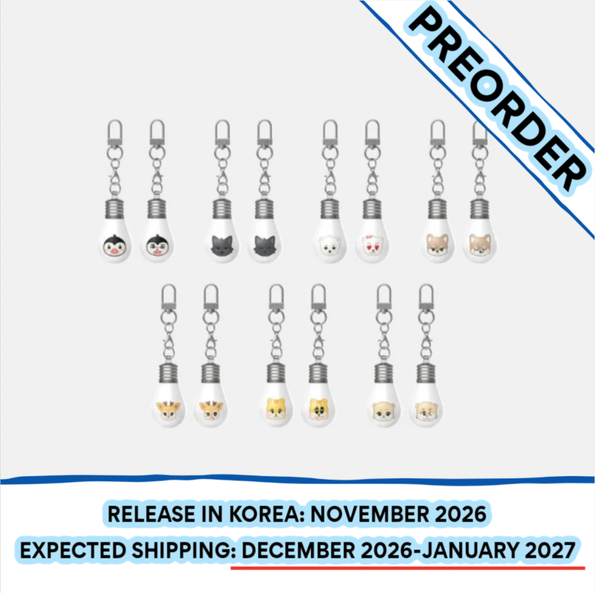 [PREORDER] [SHIPS IN DEC 2026-JAN 2027] NEXZ - 'SAUCIN' THE WORLD' 1ST ASIA TOUR IN SEOUL OFFICIAL MD - NEXZOO LIGHT BULB KEYRING (Member Choice)