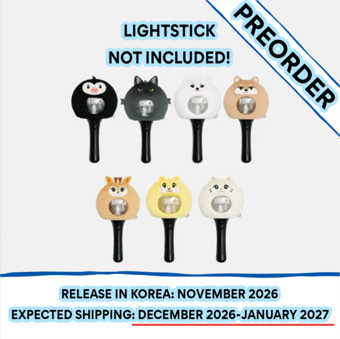 [PREORDER] [SHIPS IN DEC 2026-JAN 2027] NEXZ - 'SAUCIN' THE WORLD' 1ST ASIA TOUR IN SEOUL OFFICIAL MD - NEXZOO LIGHT STICK COVER (Member Choice)