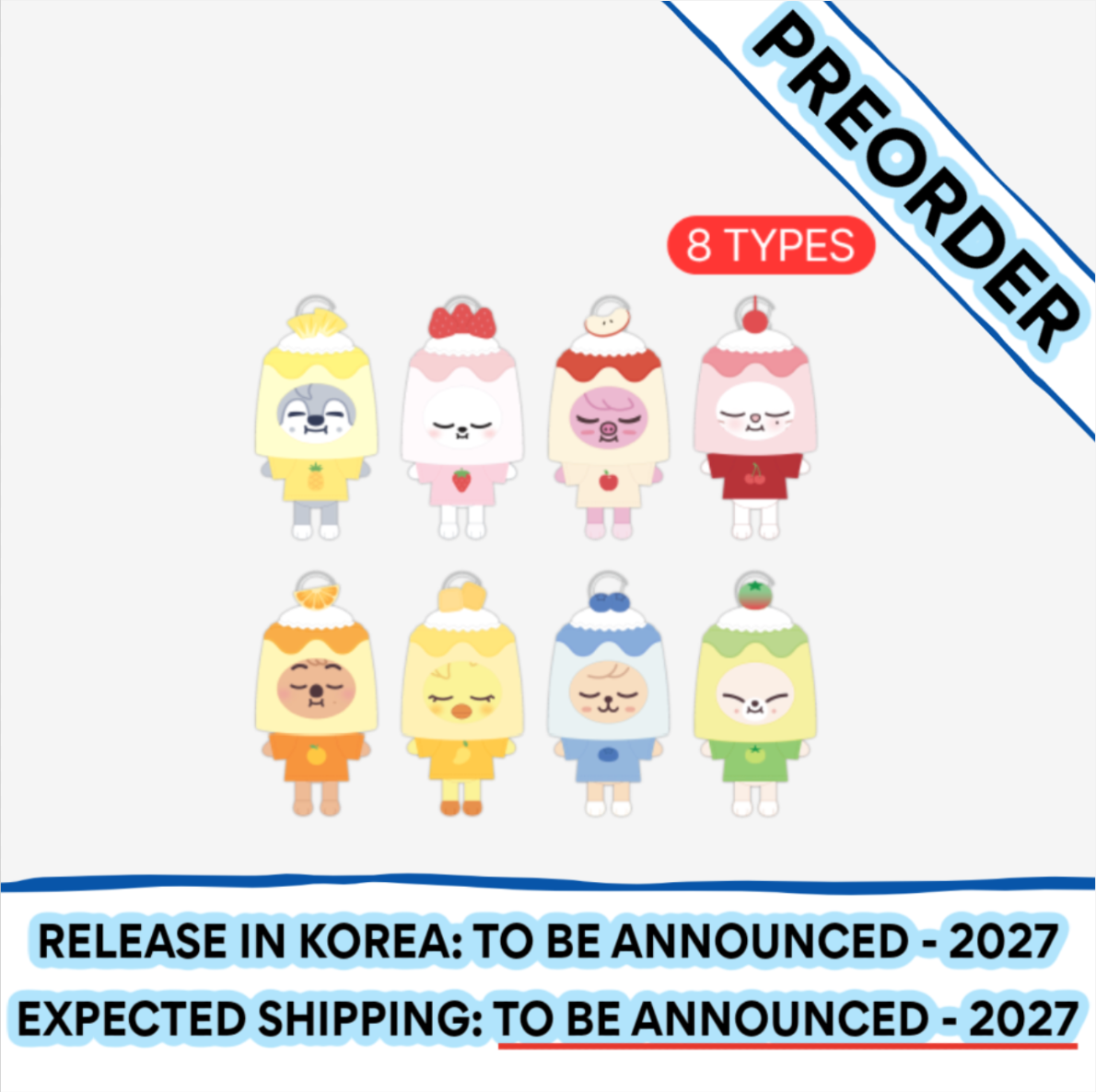 [PREORDER] [SHIPPING TBA 2027] Stray Kids - [ODD & FRESH POP-UP] OFFICIAL MD - SKZOO PLUSH MINI CAKE Ver. (Member Choice) + POB