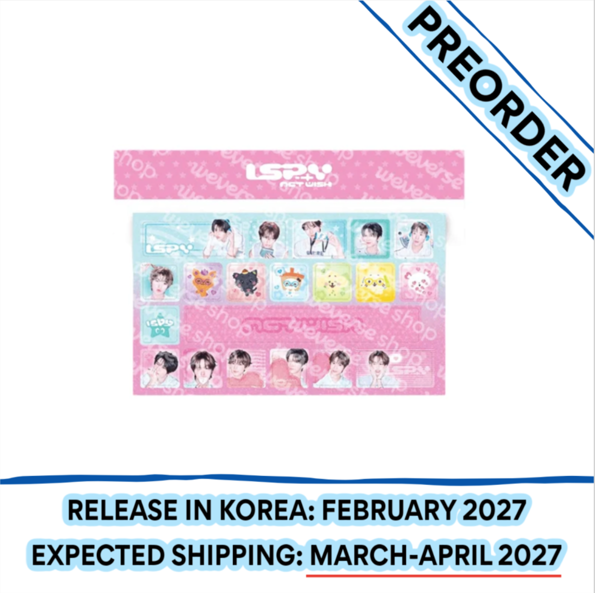 [PREORDER] [SHIPS IN MAR-APR 2027] NCT WISH - 'I SPY' POP UP OFFICIAL MD - KEYBOARD STICKER