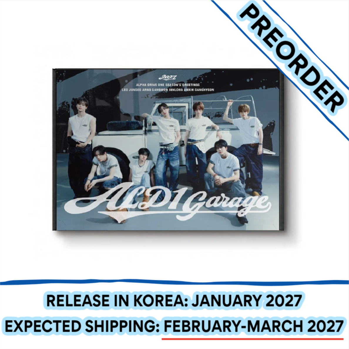 [PREORDER] [SHIPS IN FEB-MAR 2027] ALPHA DRIVE ONE - ALD1 GARAGE 2027 SEASON'S GREETINGS T-SHIRT Ver.