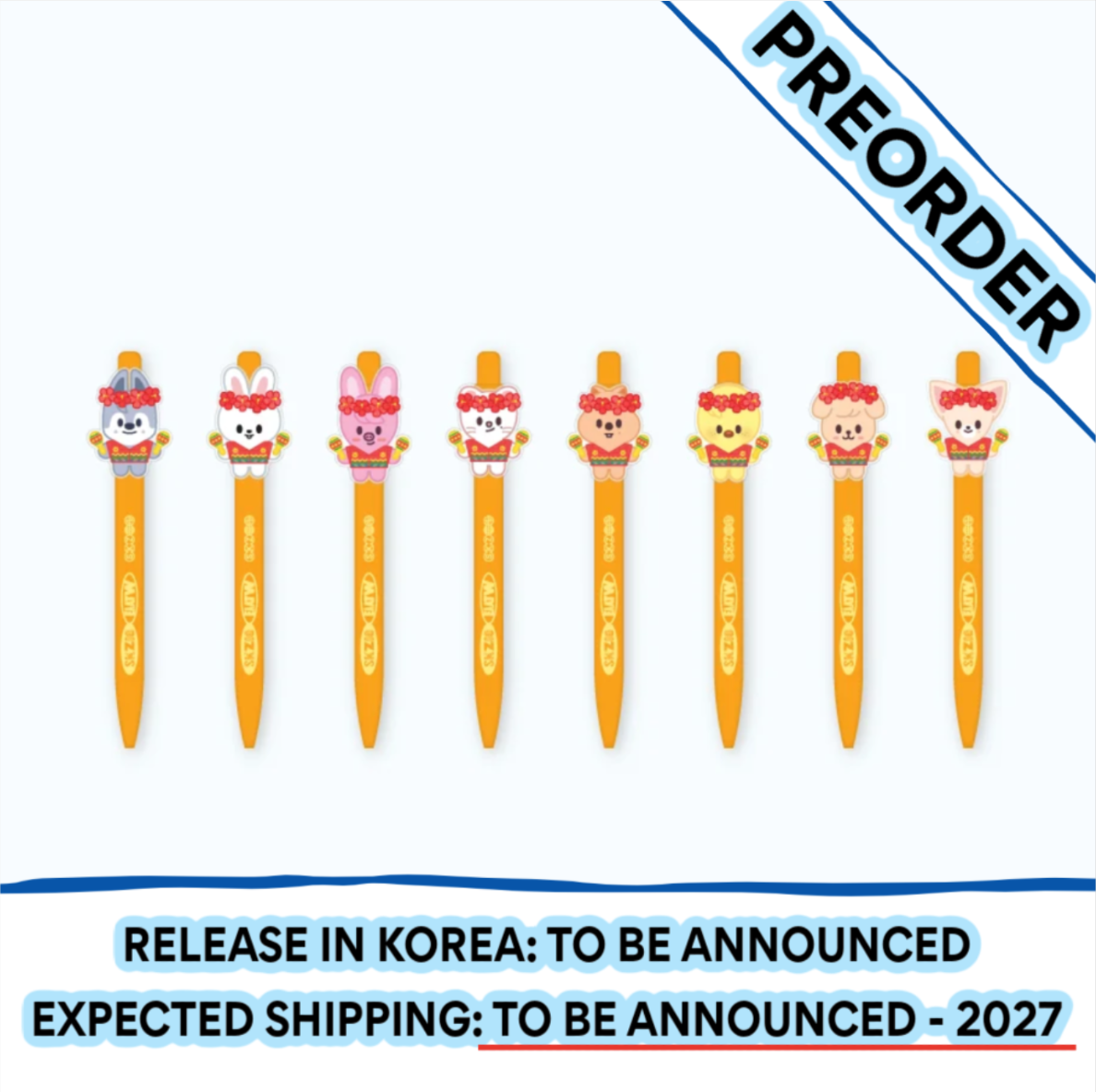 [PREORDER] [SHIPPING TBA 2027] Stray Kids - [SKZOO EVERYWHERE ALL AROUND THE WORLD] Global POP-UP STORE IN LATAM OFFICIAL MD - SKZOO ACRYLIC GEL PEN (Member Choice) + POB