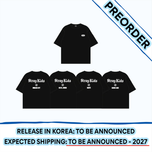 [PREORDER] [SHIPPING TBA 2027] Stray Kids - [SKZOO EVERYWHERE ALL AROUND THE WORLD] Global POP-UP STORE IN LATAM OFFICIAL MD - T-SHIRT (City Choice) + POB