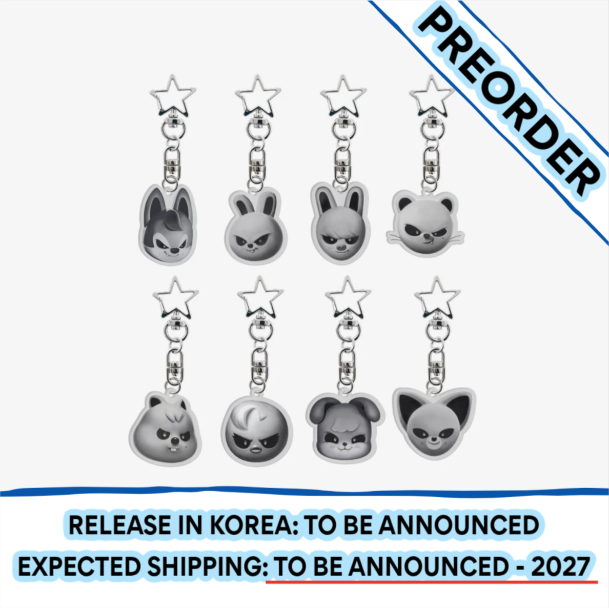 [PREORDER] [SHIPPING TBA 2027] Stray Kids - [SKZOO EVERYWHERE ALL AROUND THE WORLD] Global POP-UP STORE IN LATAM OFFICIAL MD - EVIL SKZOO ACRYLIC KEYRING (Member Choice) + POB