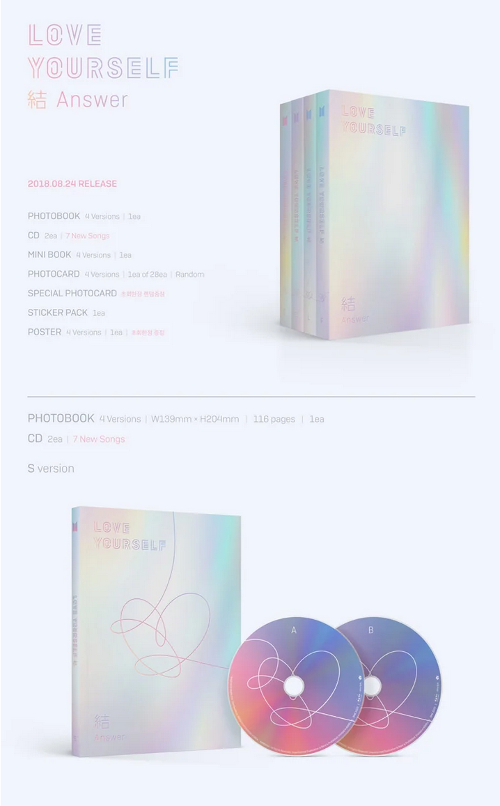 BTS - LOVE YOURSELF 結 'ANSWER' [REPACKAGE ALBUM]