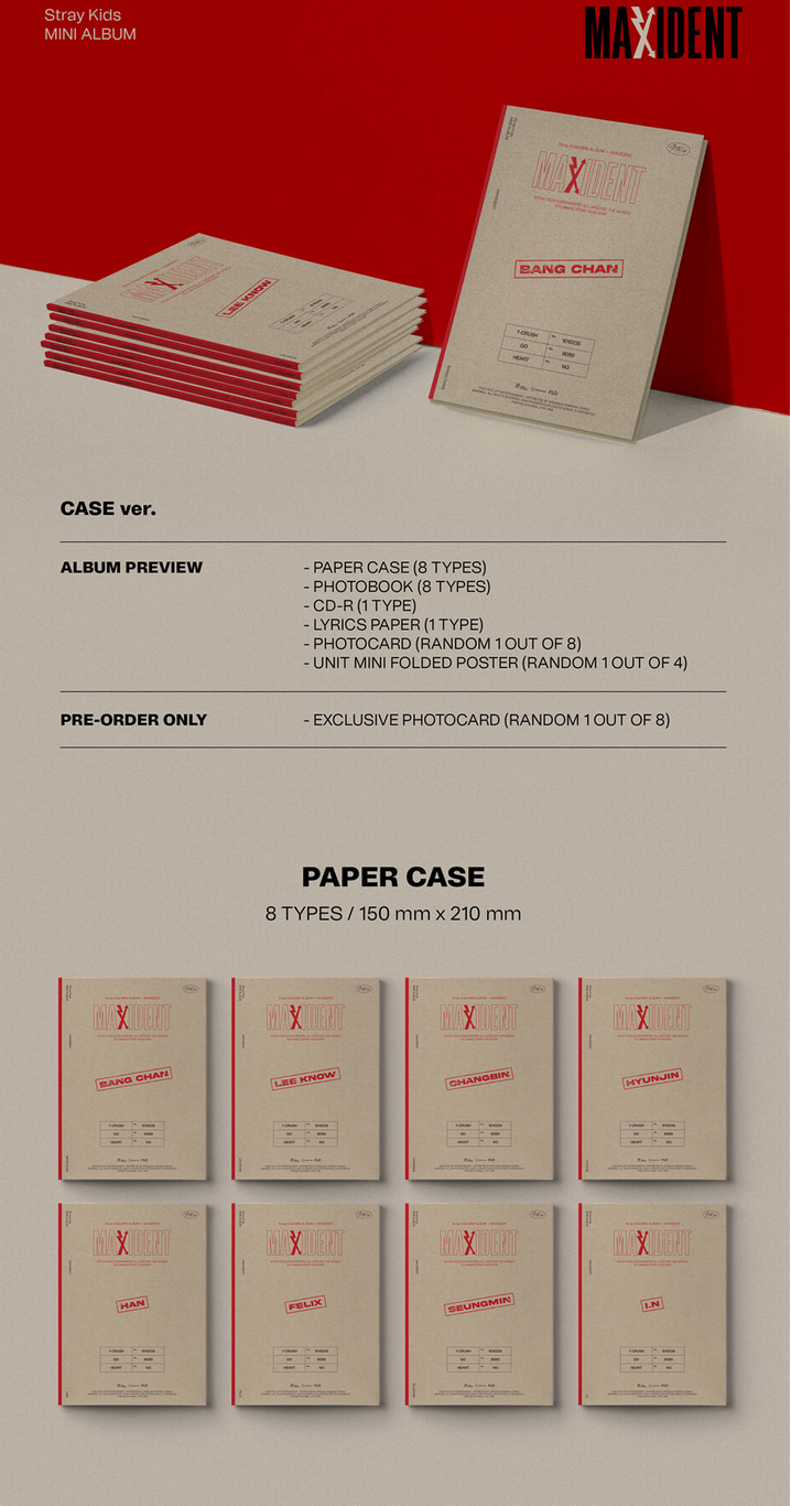 Stray Kids - MINI ALBUM [MAXIDENT] CASE Ver.