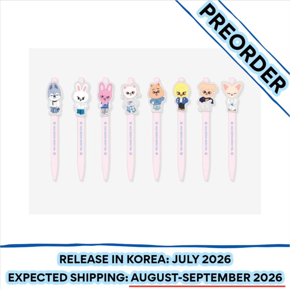 [PREORDER] Stray Kids 6TH FANMEETING OFFICIAL MD [STAY in Our Little House] - SKZOO GEL PEN  (Member Choice)