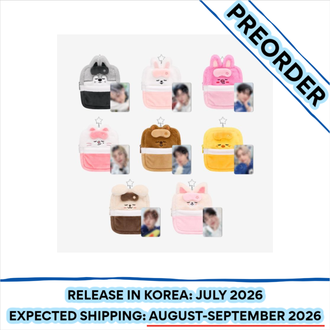 [PREORDER] Stray Kids 6TH FANMEETING OFFICIAL MD [STAY in Our Little House] - SKZOO PLUSH COLLECT CASE (Member Choice)