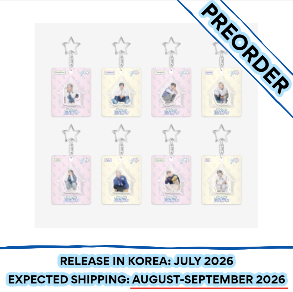 [PREORDER] Stray Kids 6TH FANMEETING OFFICIAL MD [STAY in Our Little House] - MINI BLOCK KEYRING (Member Choice)