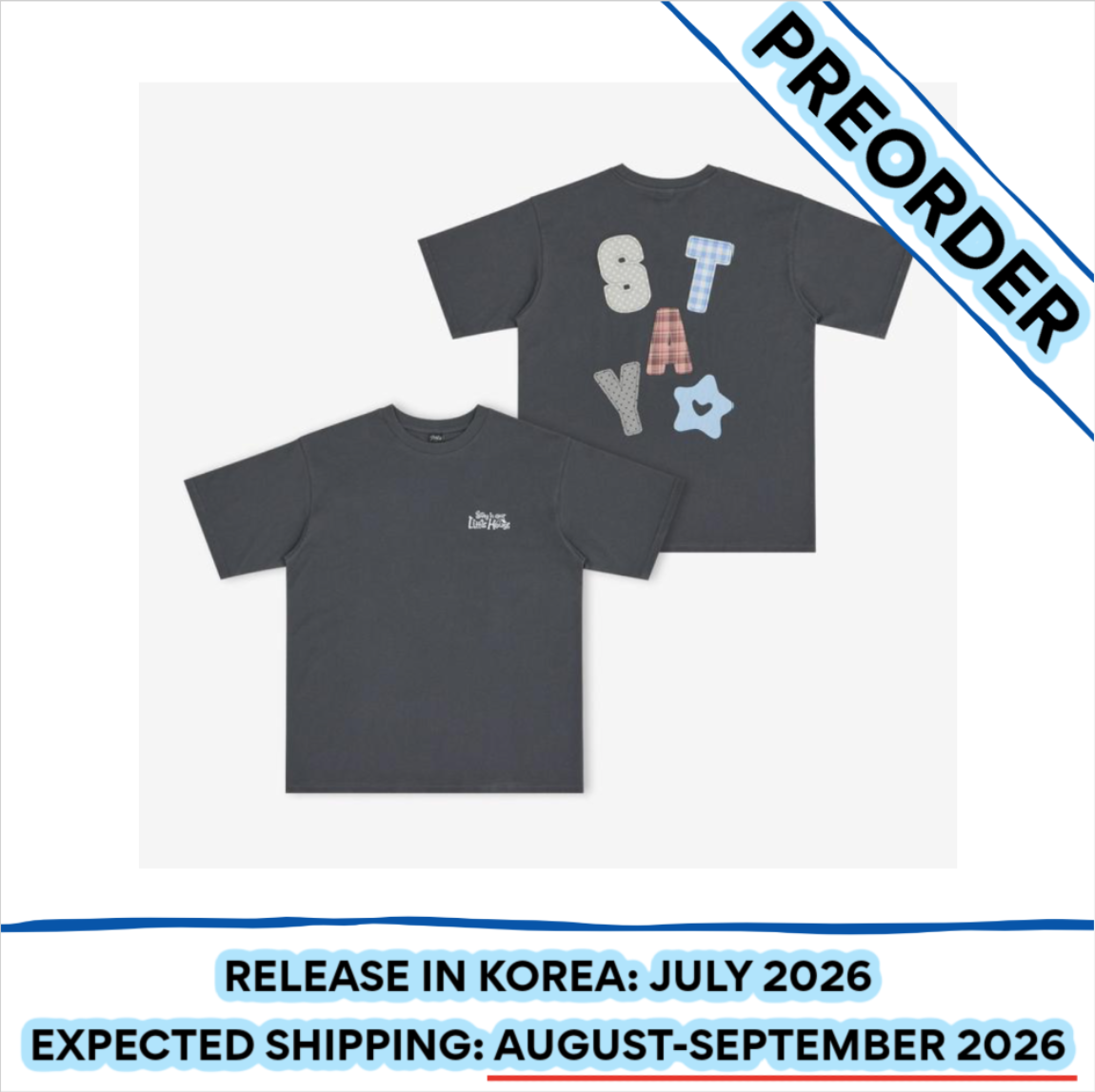 [PREORDER] Stray Kids 6TH FANMEETING OFFICIAL MD [STAY in Our Little House] - T-SHIRT (One Size)