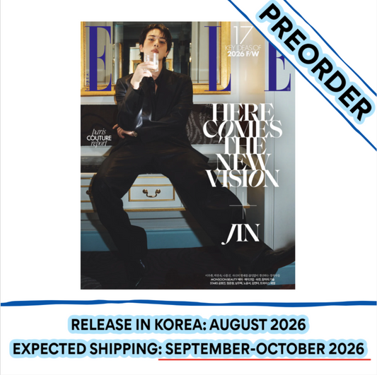 [PREORDER] [SHIPS IN SEPT-OCT] BTS JIN - ELLE MAGAZINE 2026 AUGUST ISSUE (Cover Choice)