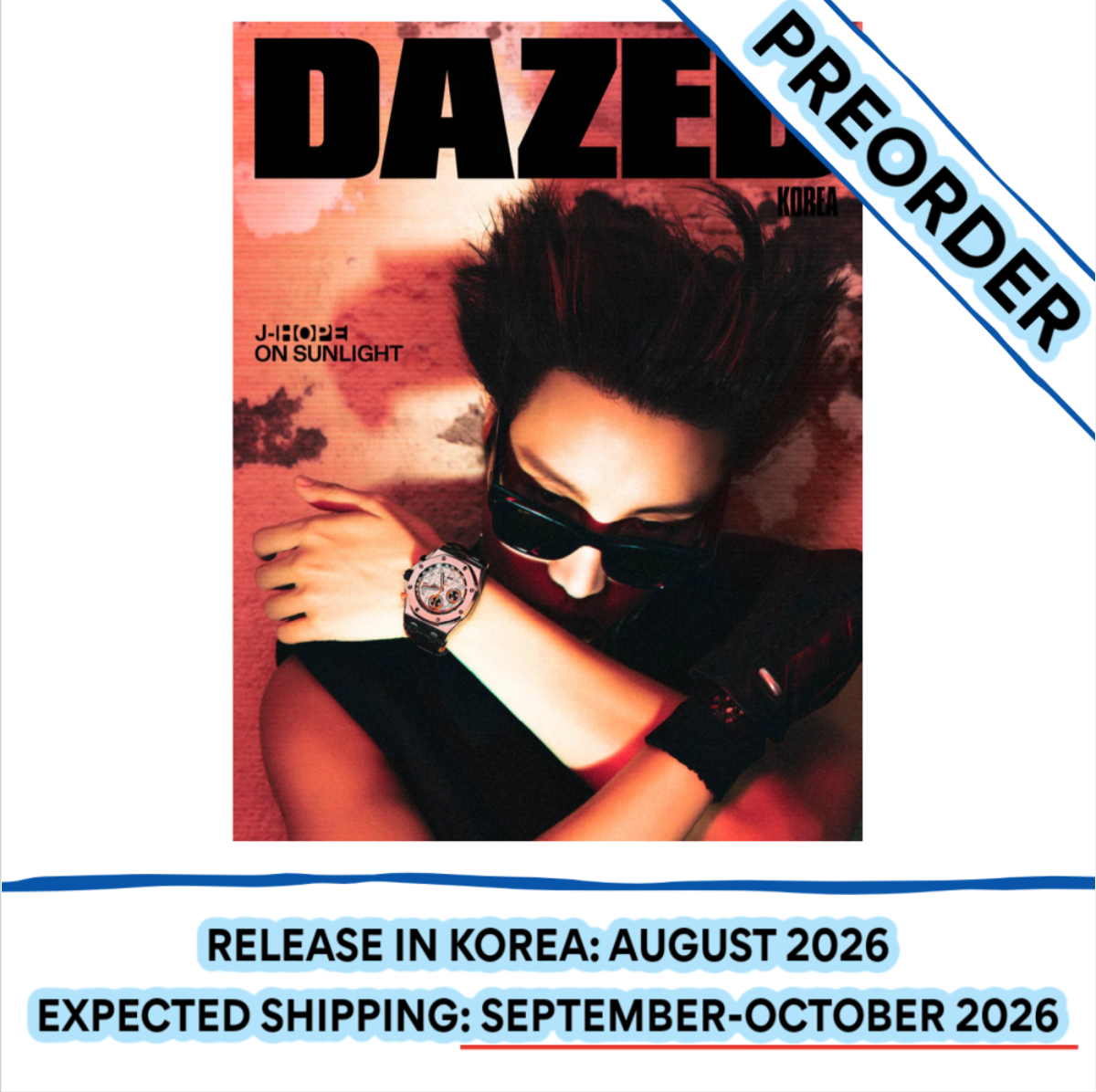 [PREORDER] [SHIPS IN SEPT-OCT] BTS J-HOPE - DAZED & CONFUSED MAGAZINE 2026 AUGUST ISSUE (Cover Choice)