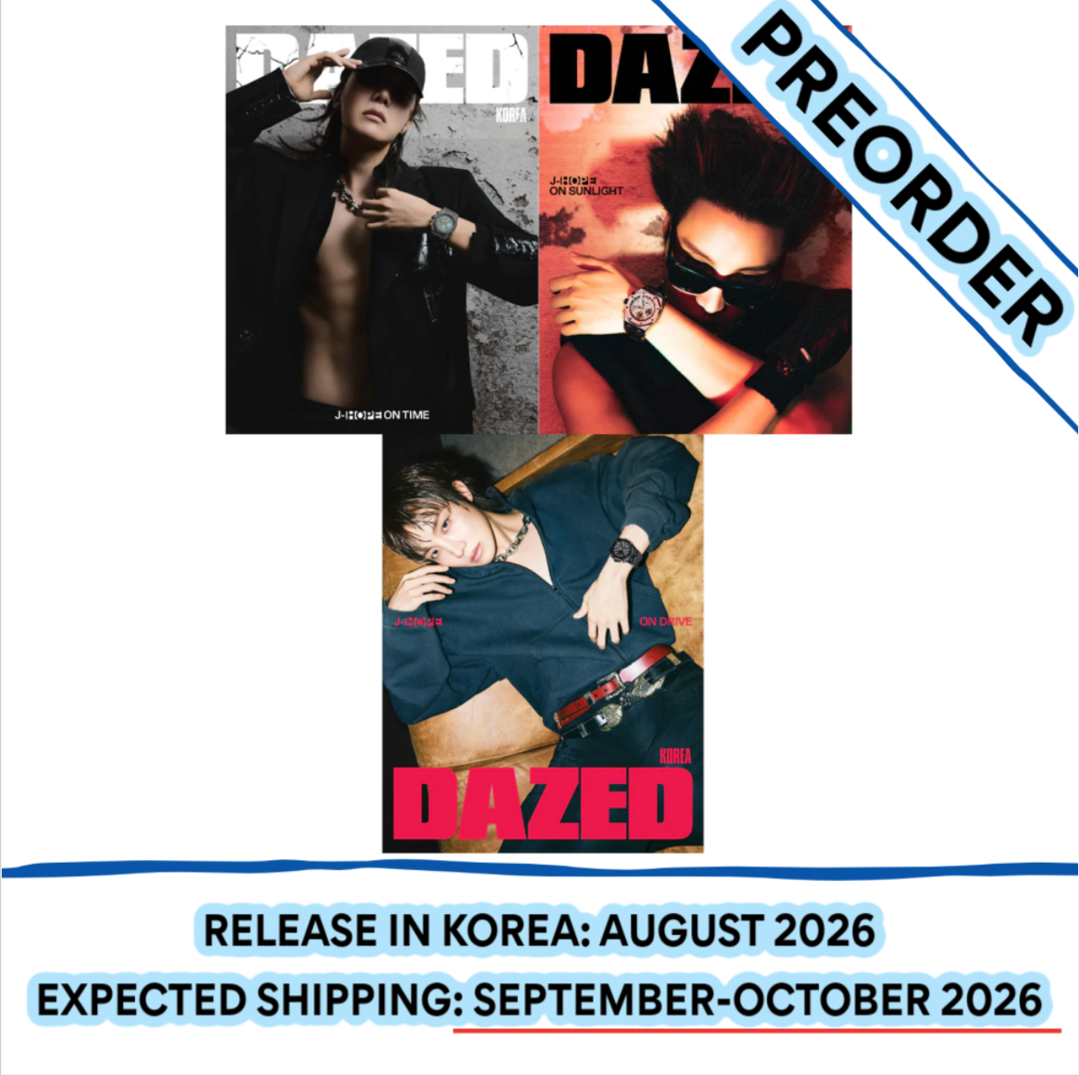 [PREORDER] [SHIPS IN SEPT-OCT] BTS J-HOPE - DAZED & CONFUSED MAGAZINE 2026 AUGUST ISSUE (Cover Choice)