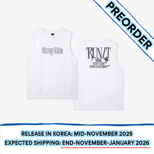[PREORDER] [SHIPS IN NOV-JAN] Stray Kids - World Tour [RUN IT SEOUL] OFFICIAL MD - SLEEVELESS TOP (One Size)