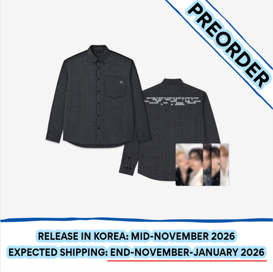 [PREORDER] [SHIPS IN NOV-JAN] Stray Kids - World Tour [RUN IT SEOUL] OFFICIAL MD - CHECK SHIRT (One Size)
