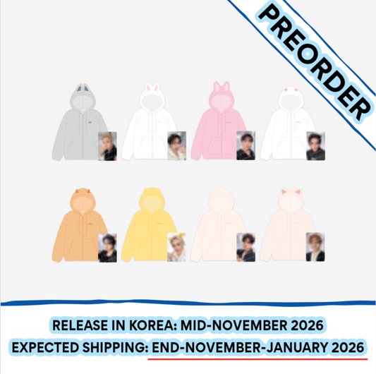 [PREORDER] [SHIPS IN NOV-JAN] Stray Kids - World Tour [RUN IT SEOUL] OFFICIAL MD - SKZOO FLEECE HOOD ZIP-UP (SKZOO Choice)