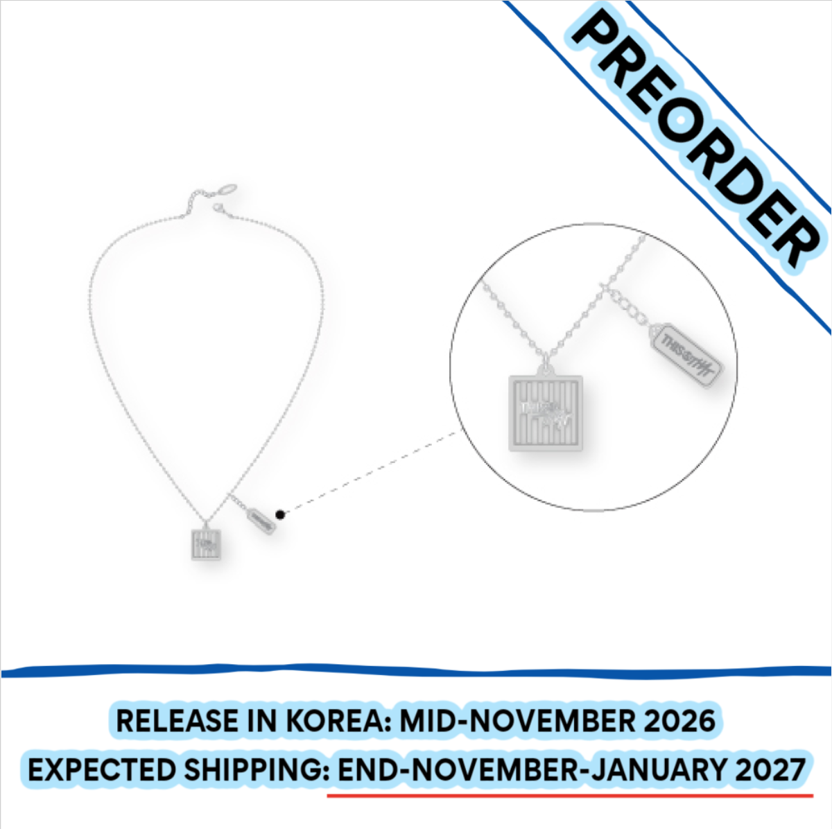 [PREORDER] [SHIPS IN NOV-JAN] Stray Kids - "THIS & THAT" POP-UP STORE OFFICIAL MD NECKLACE (Week Choice)
