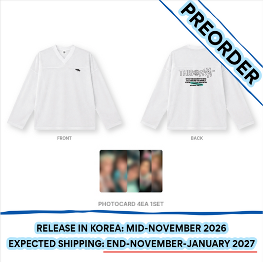 [PREORDER] [SHIPS IN NOV-JAN] Stray Kids - "THIS & THAT" POP-UP STORE OFFICIAL MD MESH LONG SLEEVE (One Size) (Week Choice)