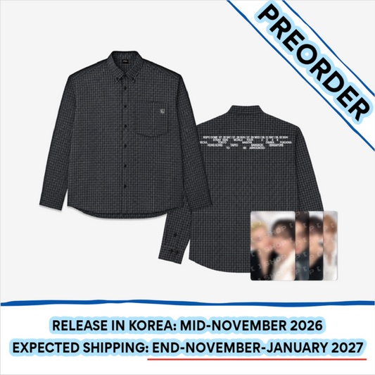 [PREORDER] [SHIPS IN NOV-JAN] Stray Kids - World Tour [RUN IT SEOUL] OFFICIAL MD - CHECK SHIRT (One Size)
