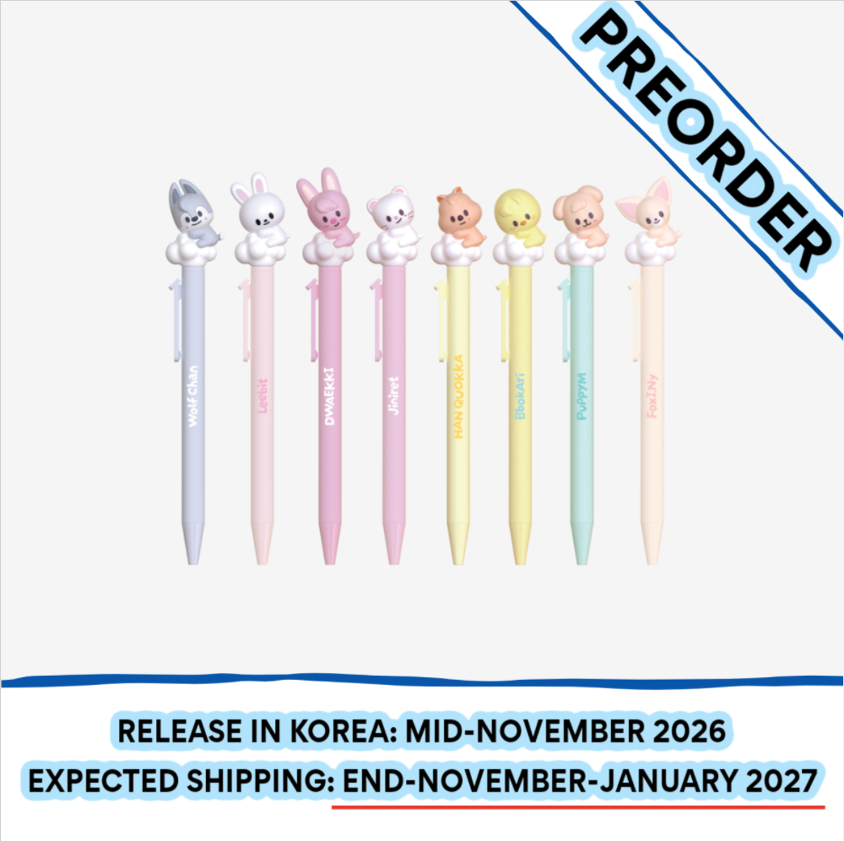 [PREORDER] [SHIPS IN NOV-JAN] Stray Kids - World Tour [RUN IT SEOUL] OFFICIAL MD - SKZOO FIGURE PEN (SKZOO Choice)
