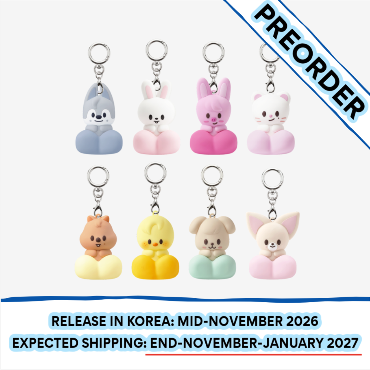 [PREORDER] [SHIPS IN NOV-JAN] Stray Kids - World Tour [RUN IT SEOUL] OFFICIAL MD - SKZOO SECRET CLICKER KEYRING (RANDOM)