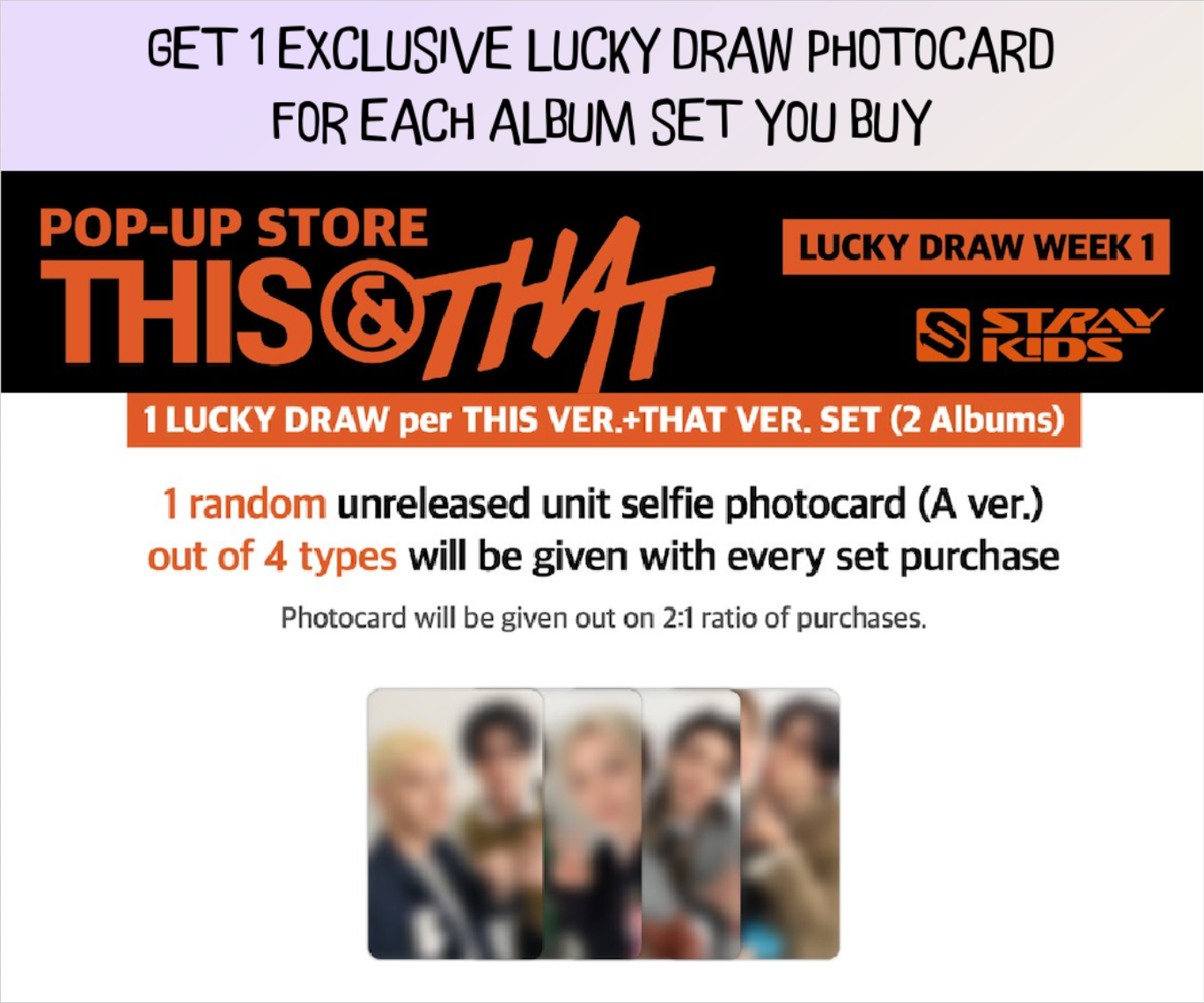 [PREORDER] [SHIPS IN SEPT-OCT] Stray Kids - 10TH MINI ALBUM 'THIS & THAT' SOUNDWAVE LUCKY DRAW THIS Ver. / THAT Ver. (Week Choice)