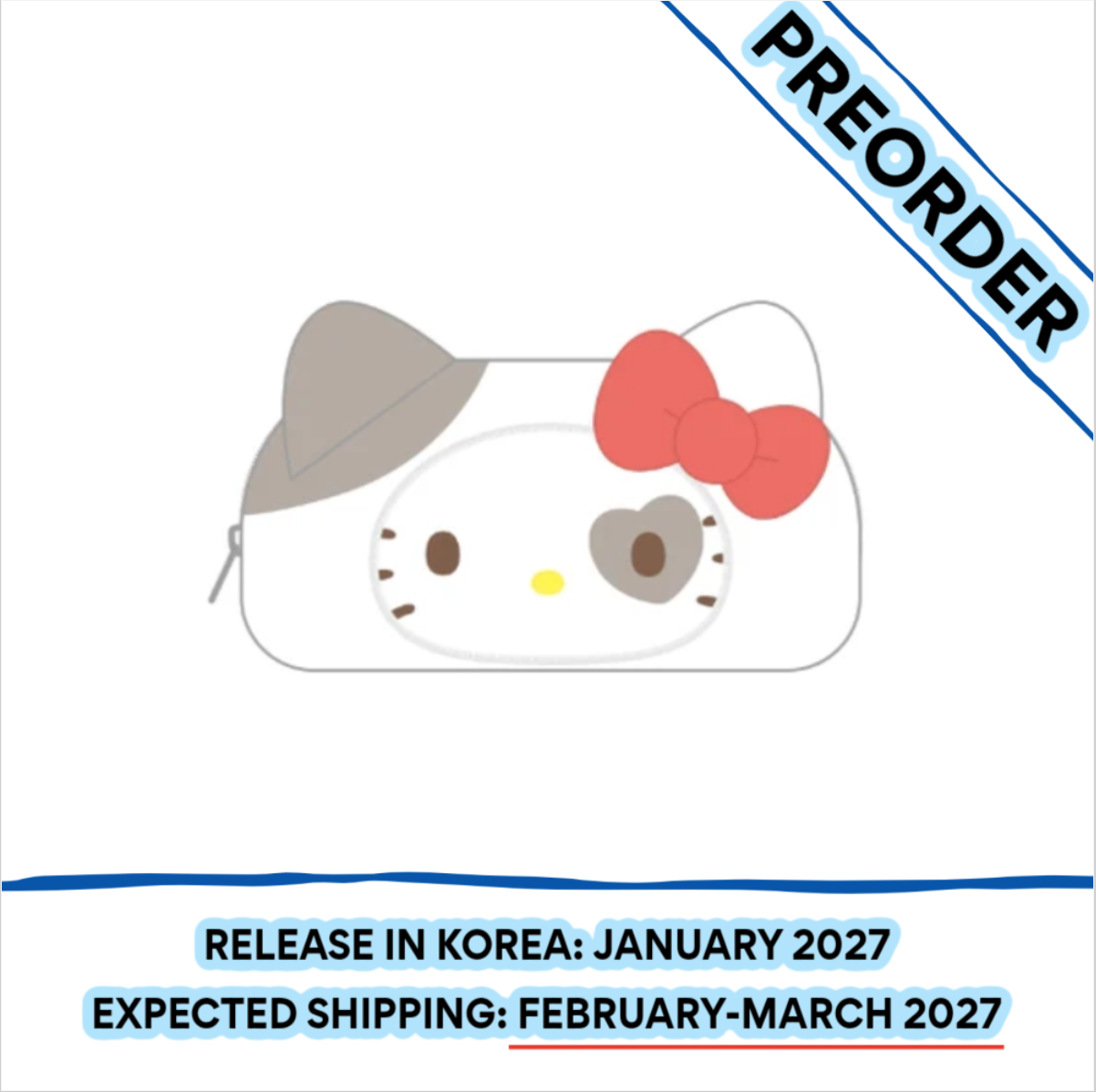 [PREORDER] [SHIPS IN FEB-MARCH 2027] ITZY - TWINZY X HELLO KITTY OFFICIAL MD POUCH (Member Choice)
