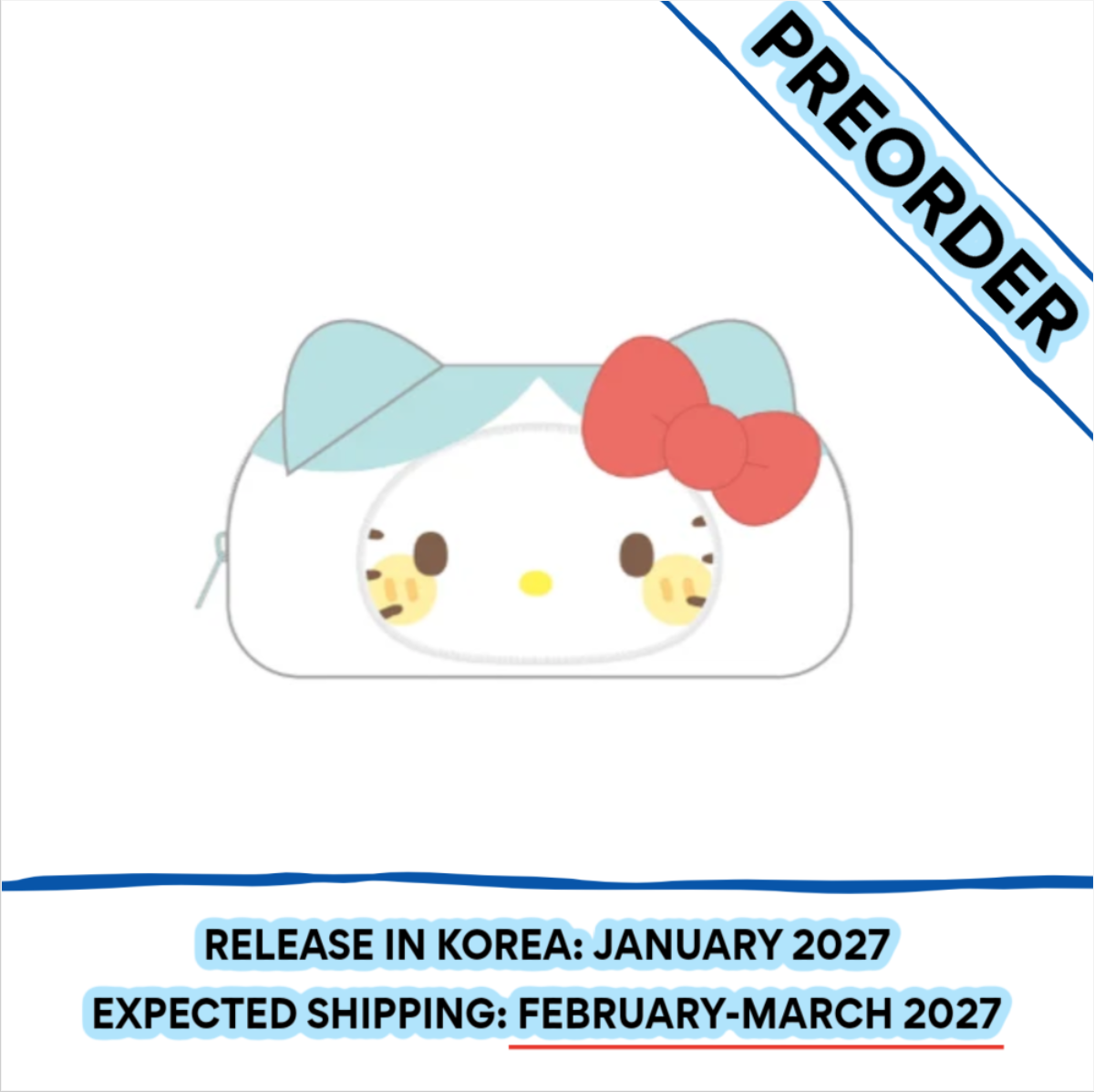 [PREORDER] [SHIPS IN FEB-MARCH 2027] ITZY - TWINZY X HELLO KITTY OFFICIAL MD POUCH (Member Choice)