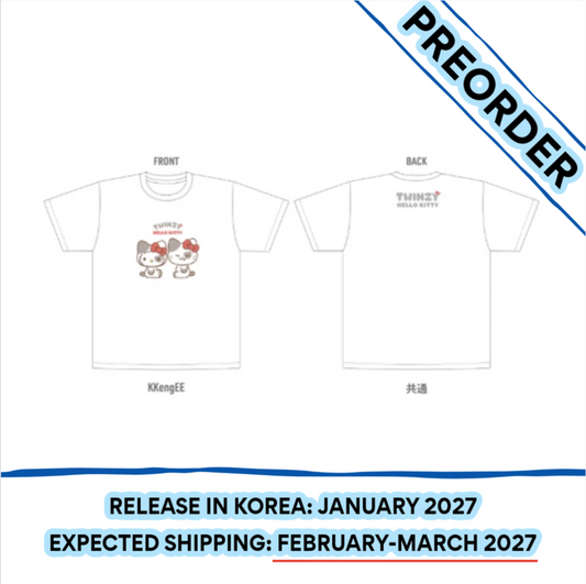 [PREORDER] [SHIPS IN FEB-MARCH 2027] ITZY - TWINZY X HELLO KITTY OFFICIAL MD T-SHIRT (Member Choice) (One Size)
