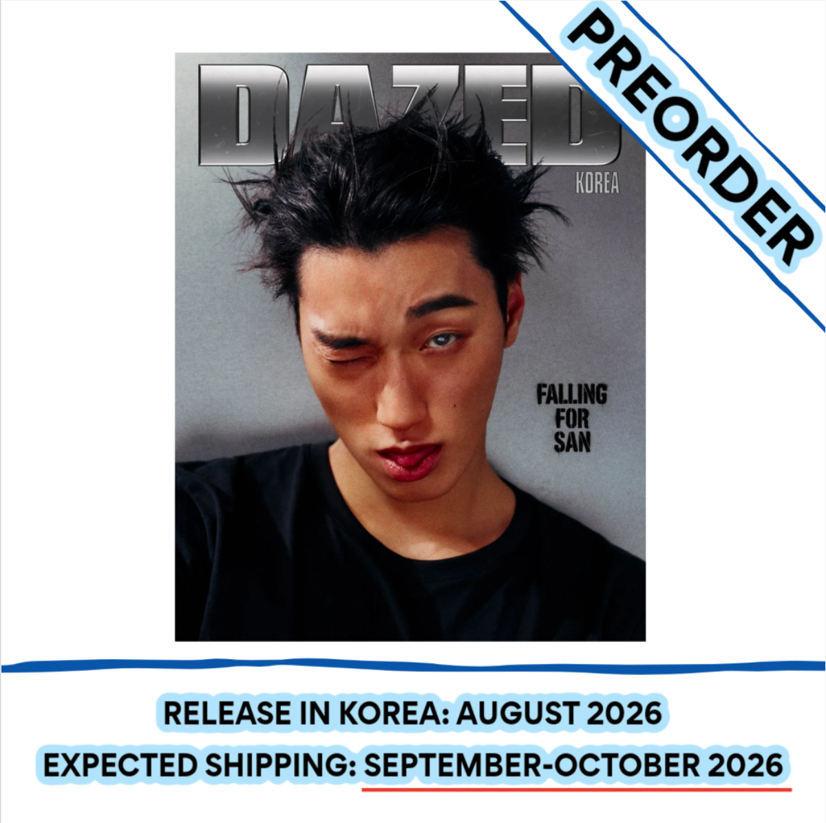 [PREORDER] [SHIPS IN SEPT-OCT] ATEEZ SAN - DAZED & CONFUSED MAGAZINE 2026 FALL EDITION (Cover Choice)