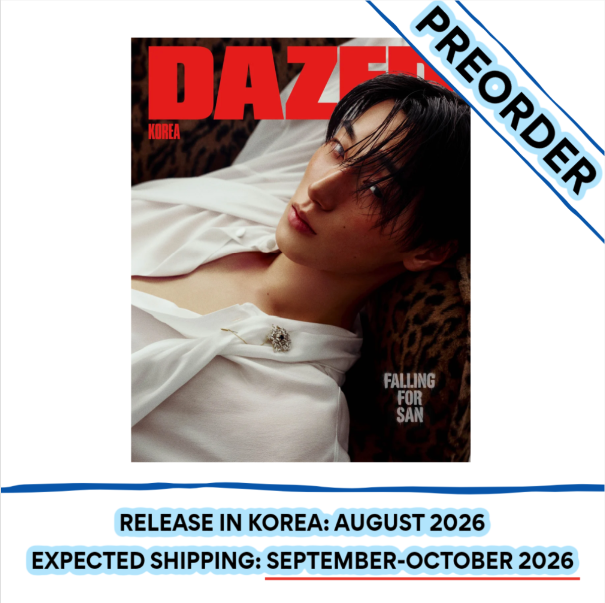 [PREORDER] [SHIPS IN SEPT-OCT] ATEEZ SAN - DAZED & CONFUSED MAGAZINE 2026 FALL EDITION (Cover Choice)