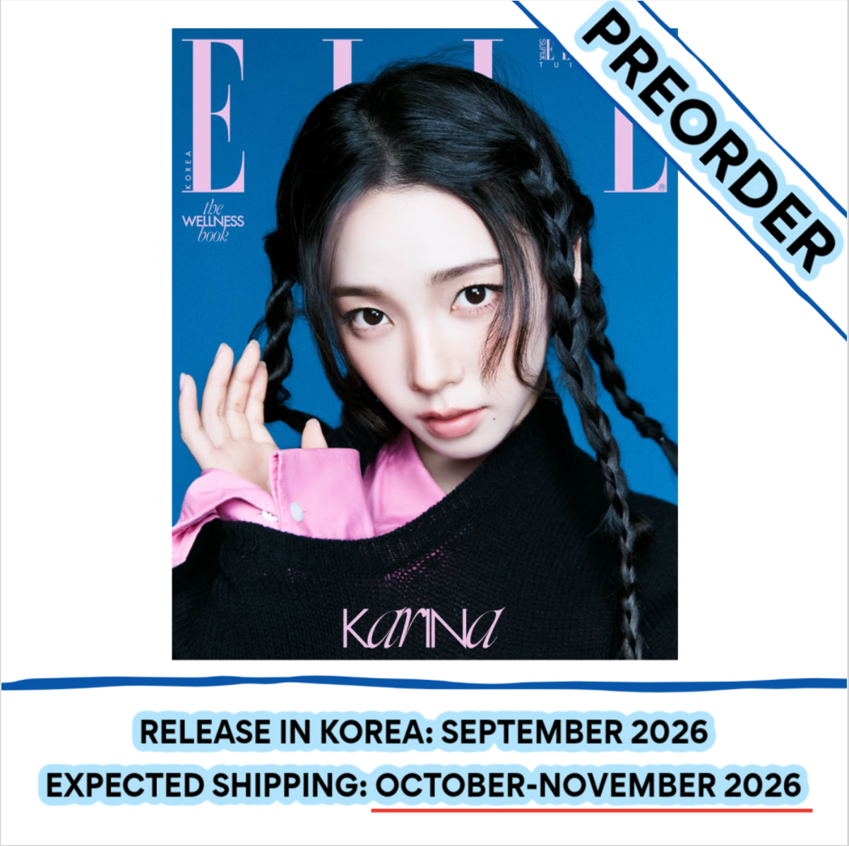 [PREORDER] [SHIPS IN OCT-NOV] AESPA KARINA - ELLE 2026 SEPTEMBER ISSUE (Cover Choice)