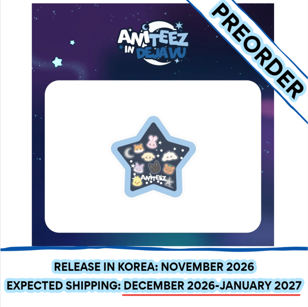 [PREORDER] [SHIPS IN DEC 2026-JAN 2027] ATEEZ - ANITEEZ IN DEJA VU POP UP OFFICIAL MD ACRYLIC SHAKER MAGNETIC SMART TOK