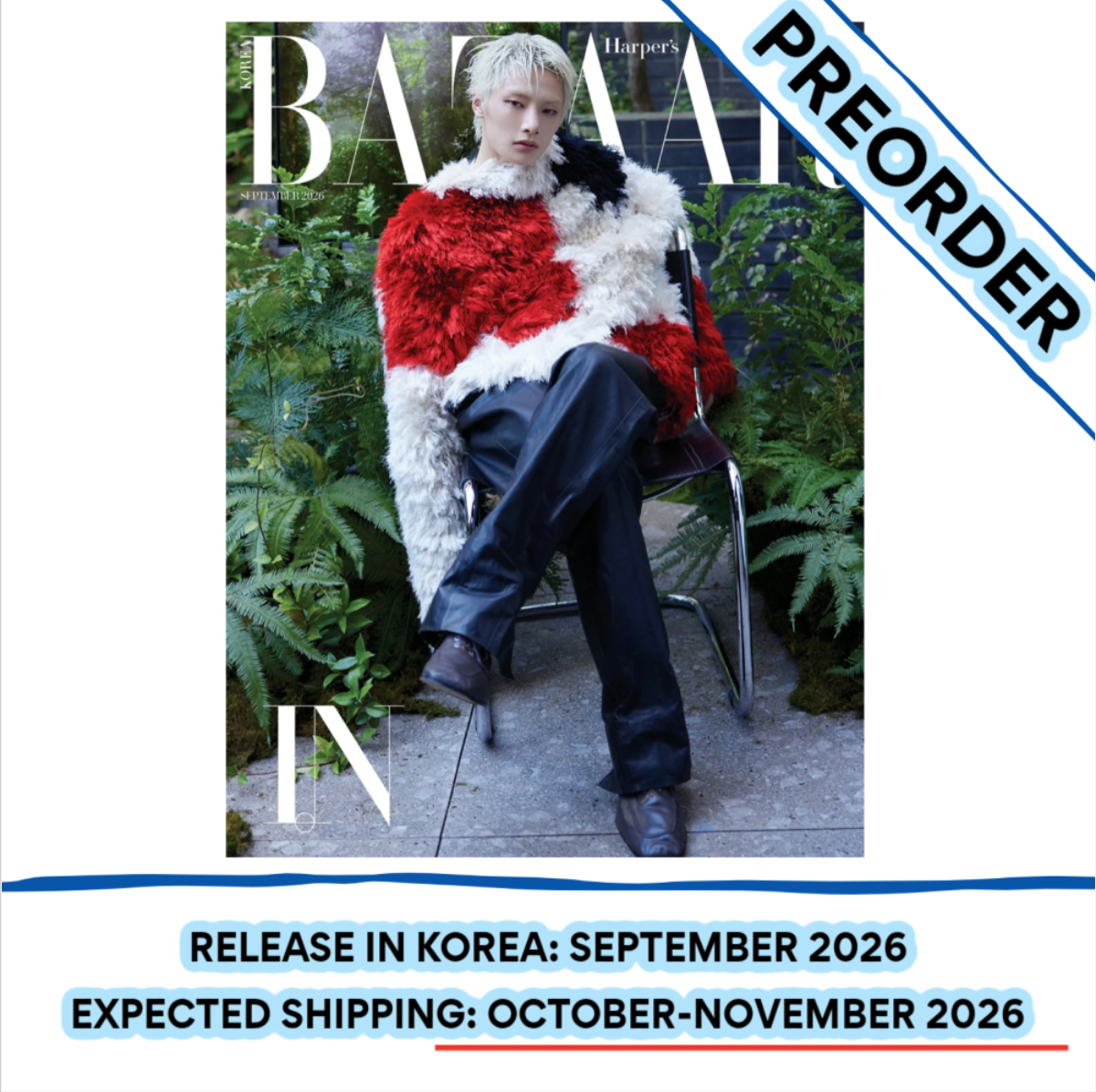 [PREORDER] [SHIPS IN OCT-NOV] STRAY KIDS I.N - BAZAAR MAGAZINE 2026 SEPTEMBER ISSUE (Cover Choice)
