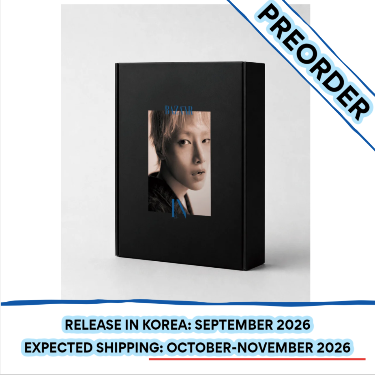 [PREORDER] [SHIPS IN OCT-NOV] STRAY KIDS I.N - BAZAAR MAGAZINE 2026 SEPTEMBER ISSUE (Cover Choice)