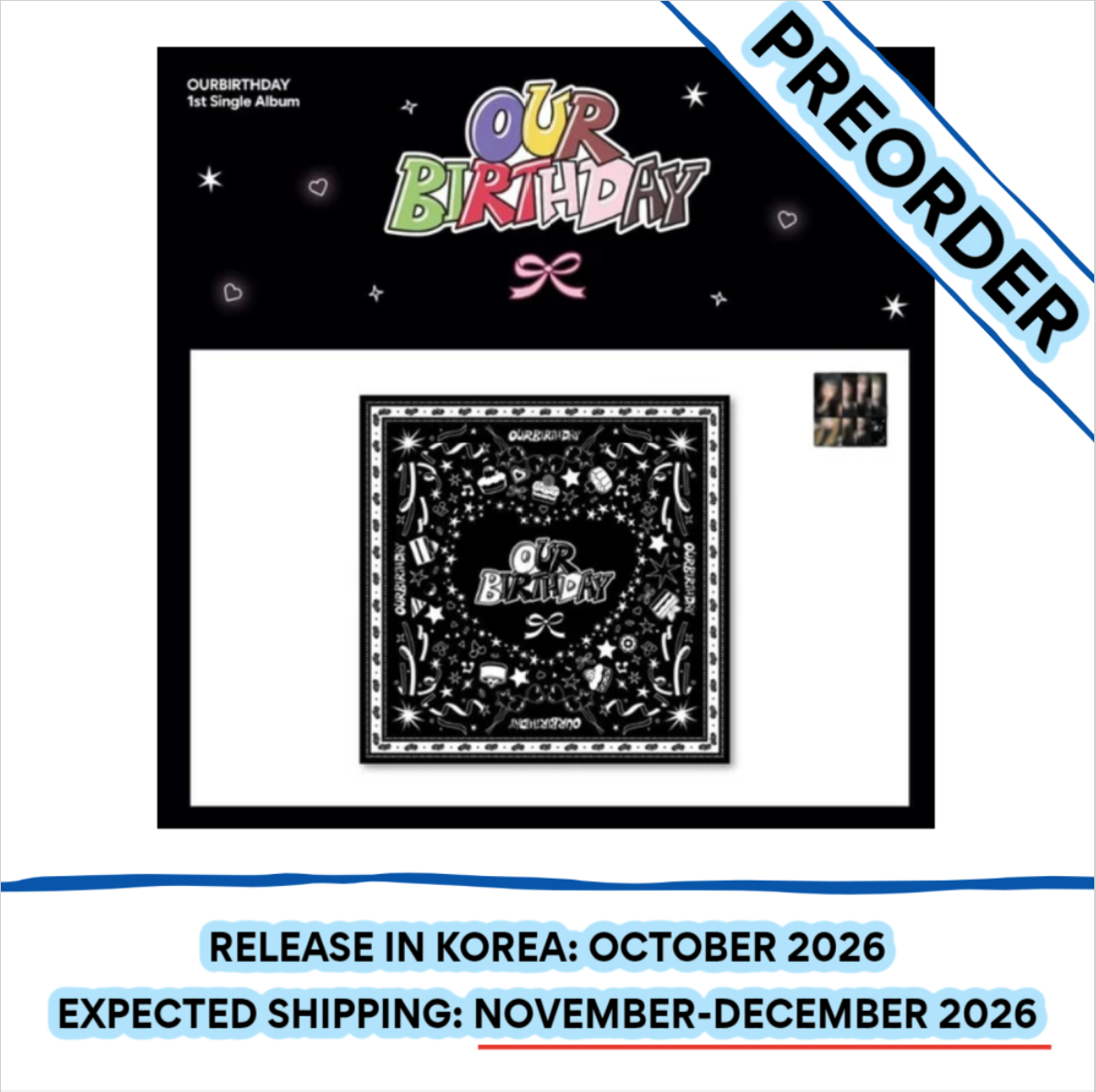 [PREORDER] [SHIPS IN NOV-DEC] OURBIRTHDAY - [OUR BIRTHDAY POP UP OFFICIAL MD] BANDANA