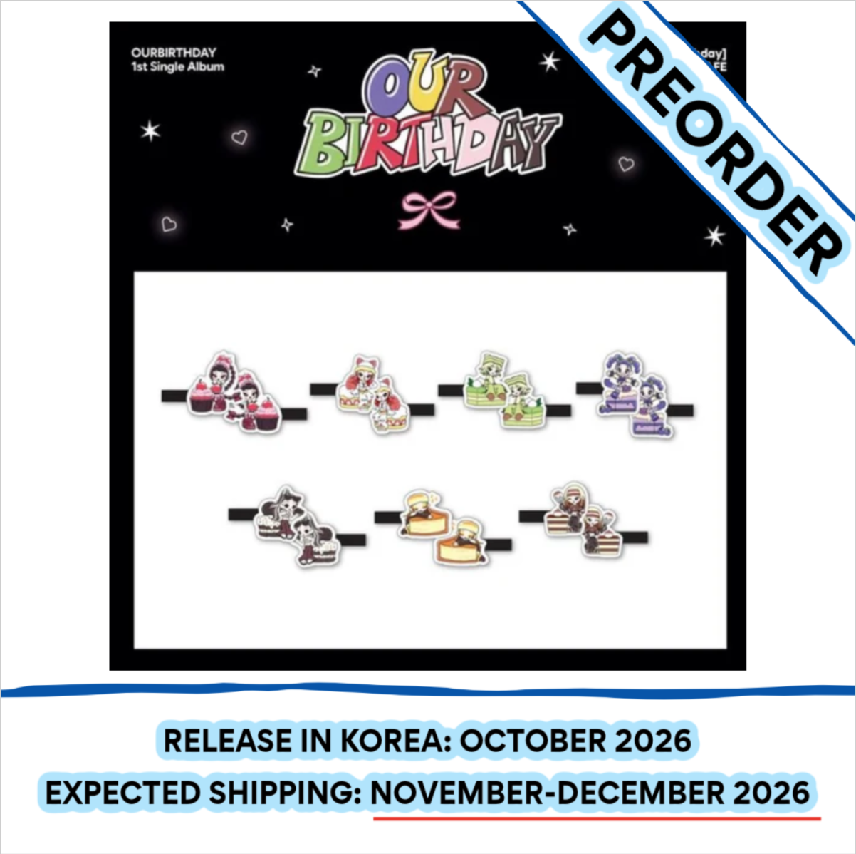 [PREORDER] [SHIPS IN NOV-DEC] OURBIRTHDAY - [OUR BIRTHDAY POP UP OFFICIAL MD] ACRYLIC HAIRPIN (Member Choice)